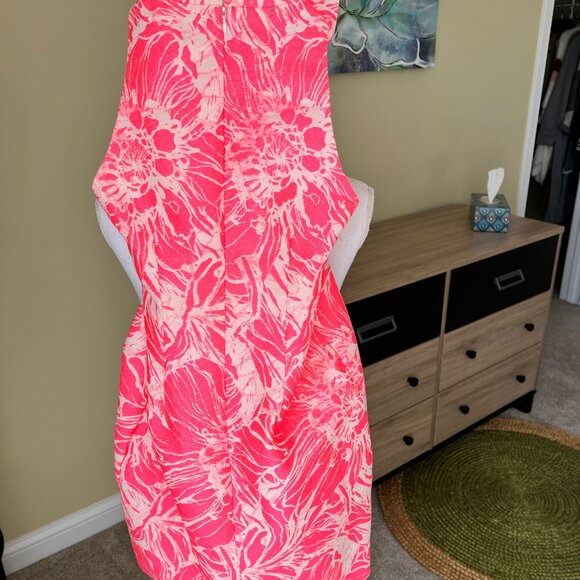 Britt Ryan Bow Evening Cocktail Pink and White Dress - Picture 5 of 5